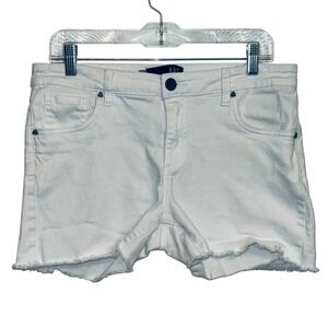 Kut from the Kloth Denim Shorts Womens 10 White Frayed Hem Excellent